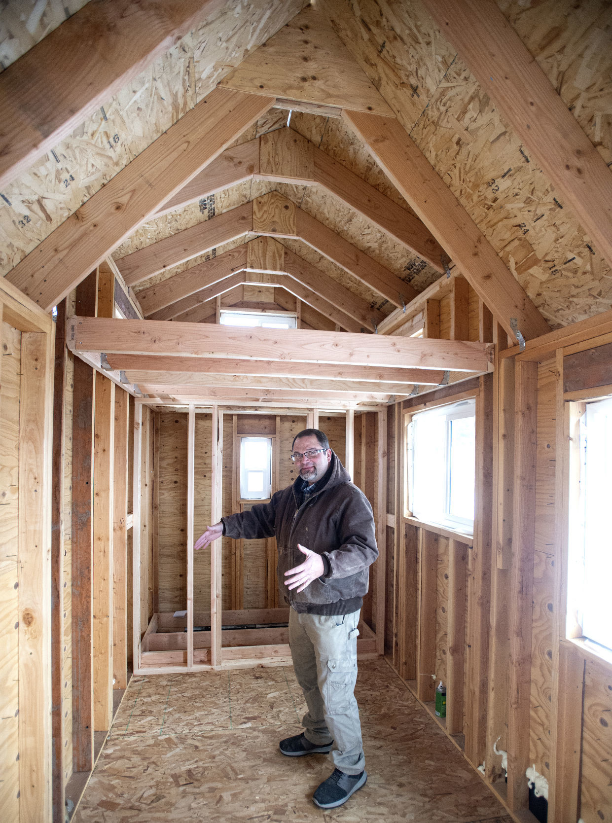 Students build tiny house